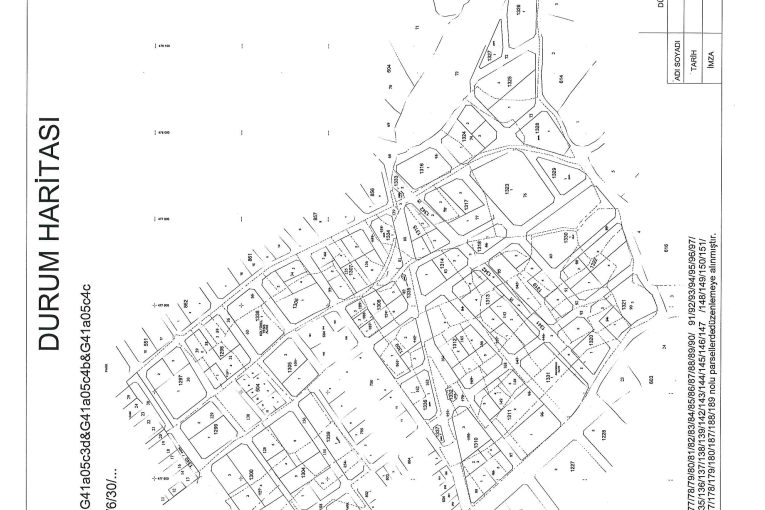 Adabük Mahallesi Arsa ve Arazi Düzenlemesi Askı İlanı
